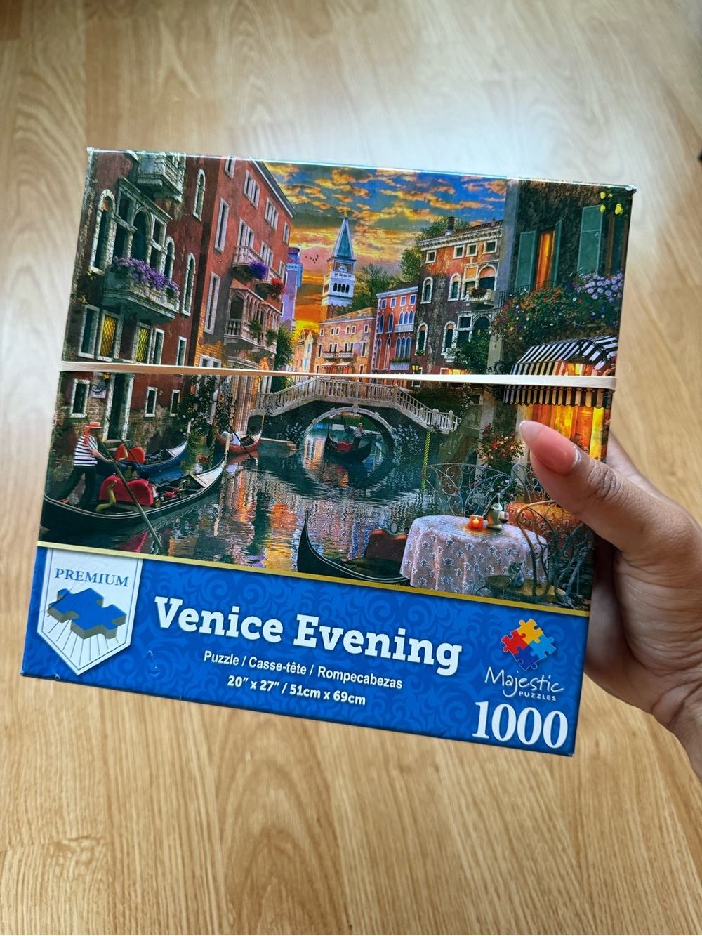 Majestic Venice Evening Puzzle in Blue, Red, Orange